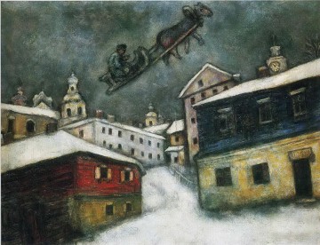 Russian village contemporary Marc Chagall Oil Paintings